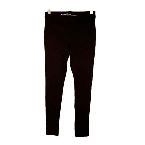 Old Navy Pixie Skinny Ankle Pants Black Stretch Knit High-Waisted‎ 2 - Picture 3 of 8